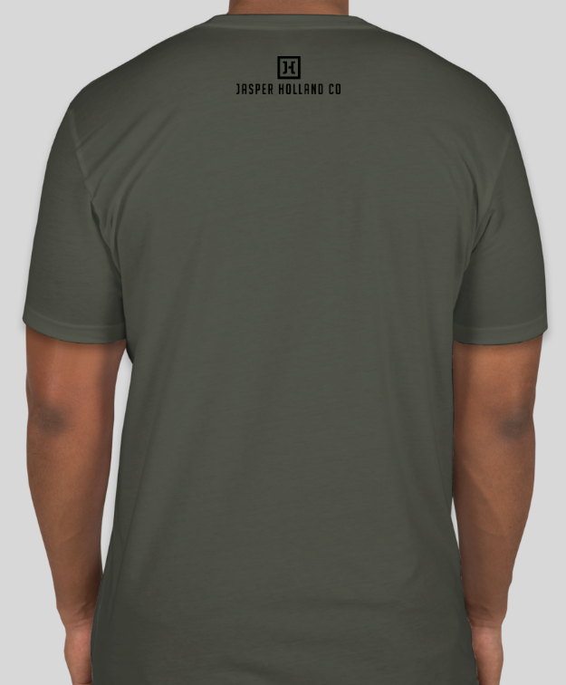 Jasper Holland Co - Grid Design Mens T-shirt (Army Green)
