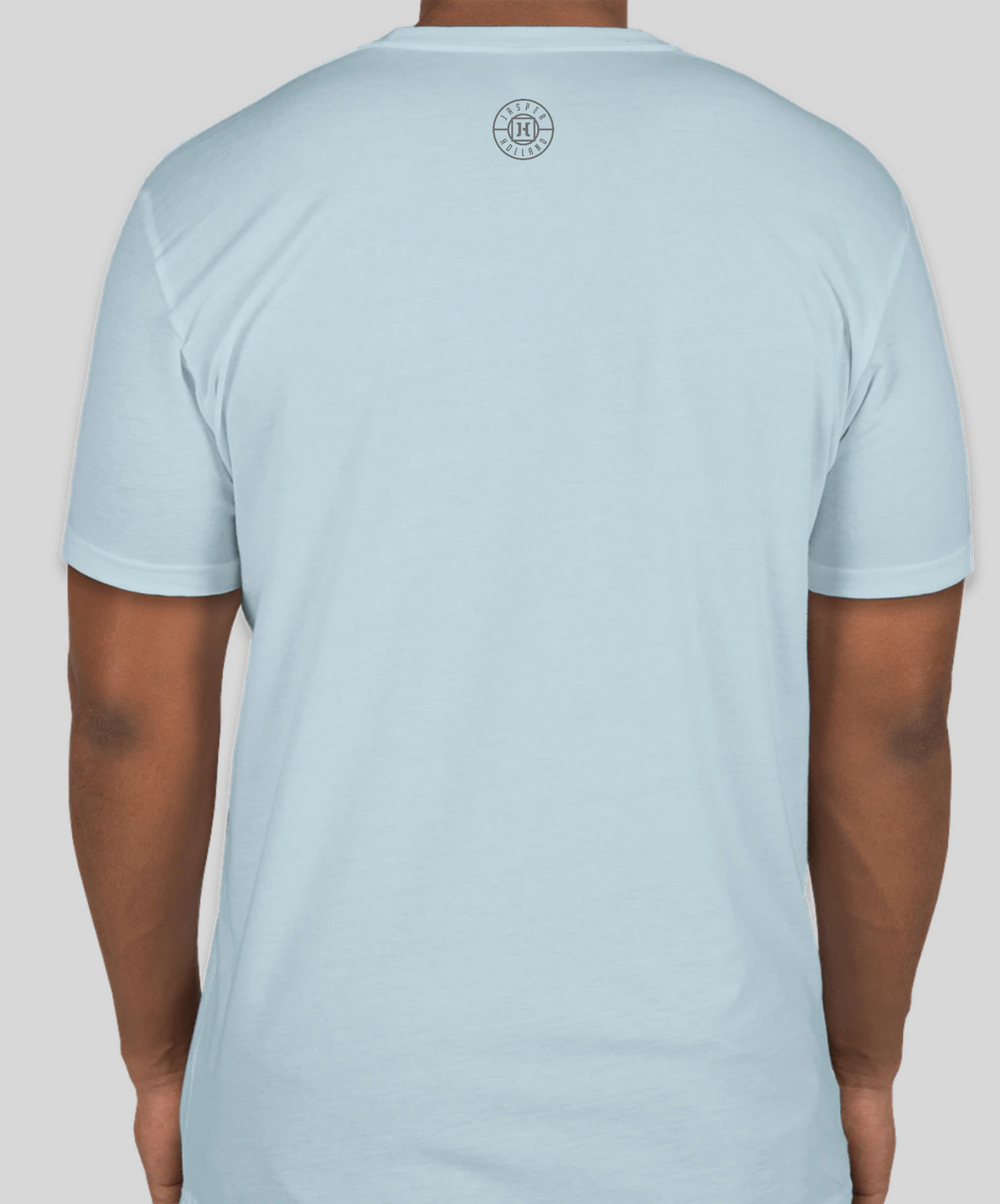 Jasper Holland Co - Square Logo Design Mens T-shirt (Light Blue - Sueded)