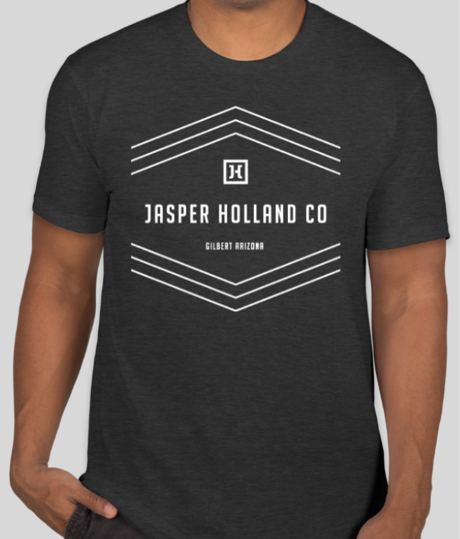 Jasper Holland Co - Stripes Design Mens T-shirt (Charcoal Gray)