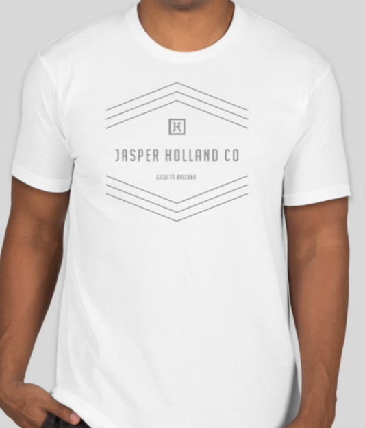 Jasper Holland Co - Stripes Design Mens T-shirt (White)