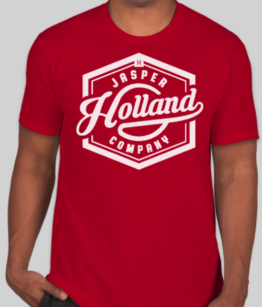 Jasper Holland Co - Vintage Design Mens T-shirt (Red)