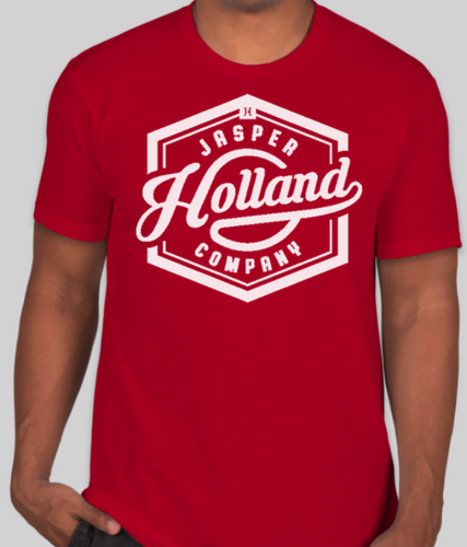 Jasper Holland Co - Vintage Design Mens T-shirt (Red)