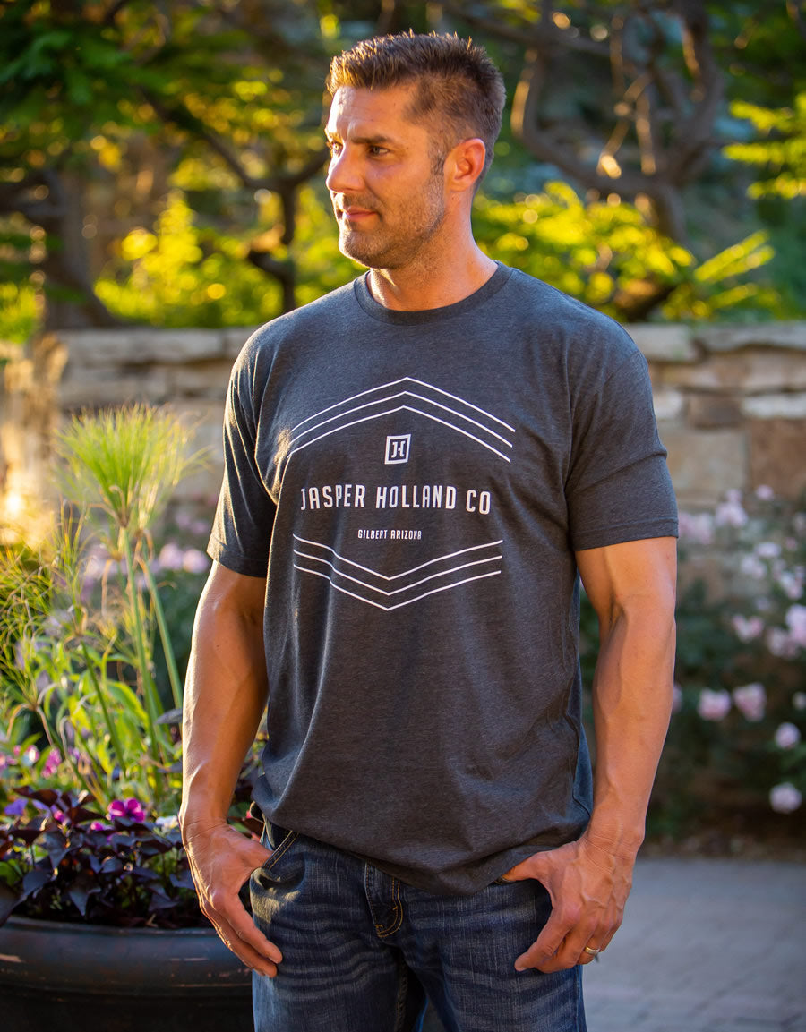 Jasper Holland Co - Stripes Design T-shirt (Charcoal Gray)